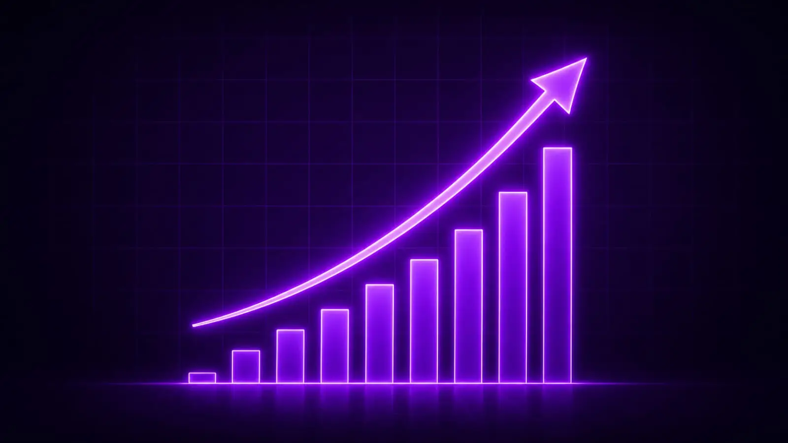 Neon bar chart with rising arrow showing Instagram follower growth for Indian creators in 2026