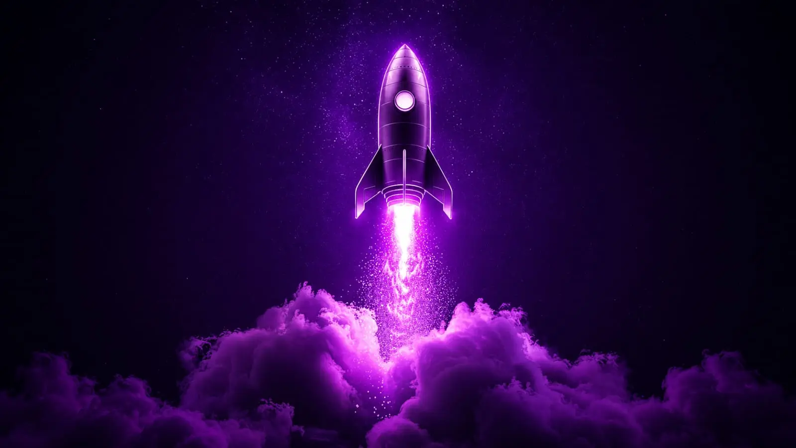 glowing purple rocket launching representing Indian creator traffic growth from Quora strategy 2026