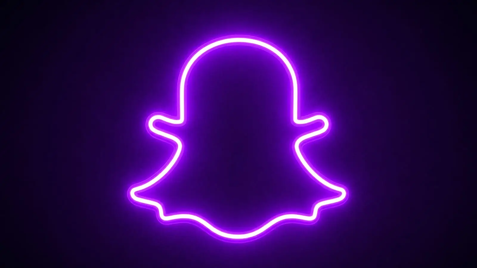 glowing purple neon snapchat ghost logo representing snapchat opportunities for indian creators