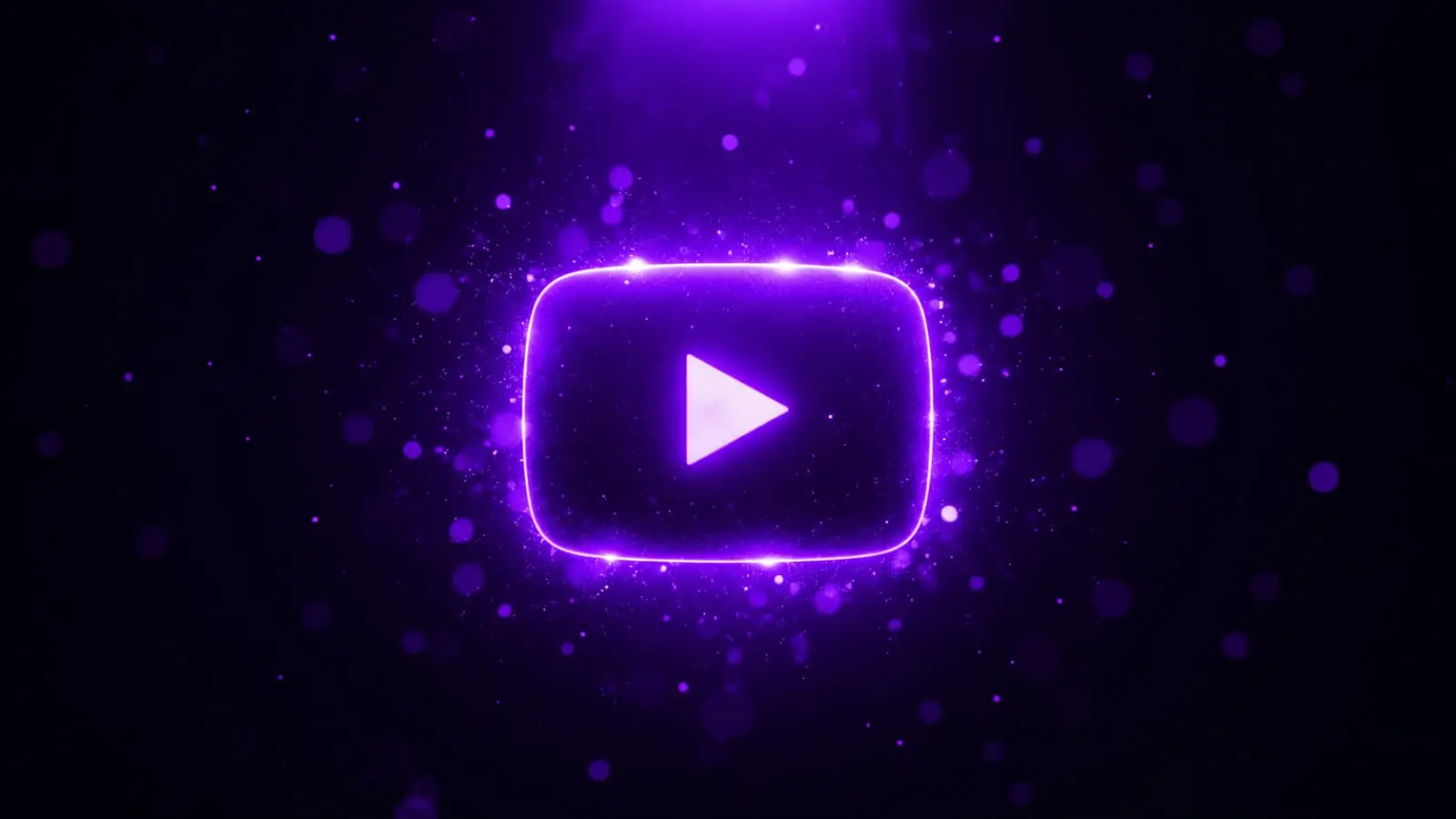 Glowing YouTube play button icon representing thumbnail CTR optimization